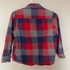 Zara Boys Collection Plaid Botton Down. Size 4Y.